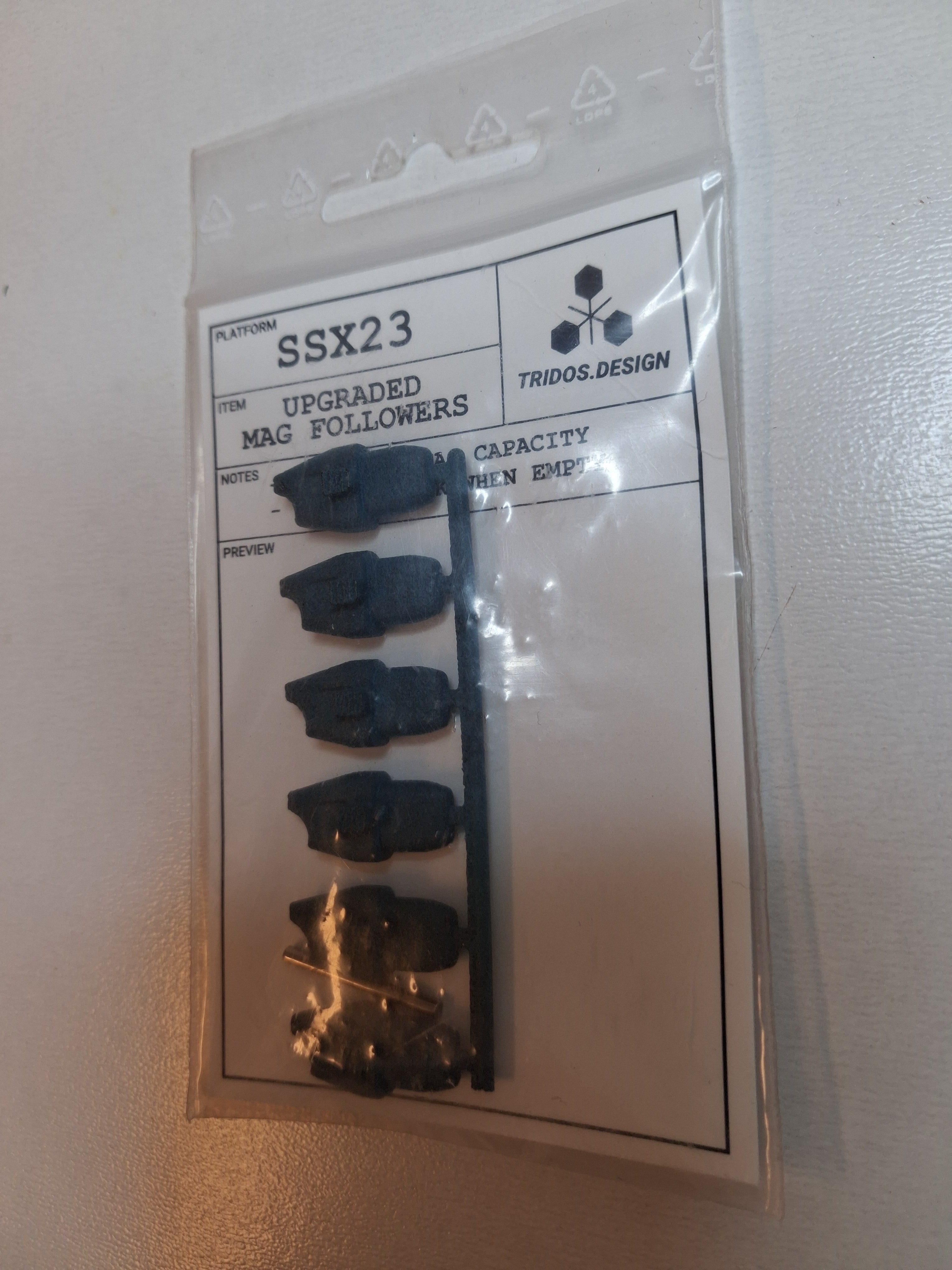 Tridos design SSX23/MK23 paranneltu lippaan kuulantyöntäjät