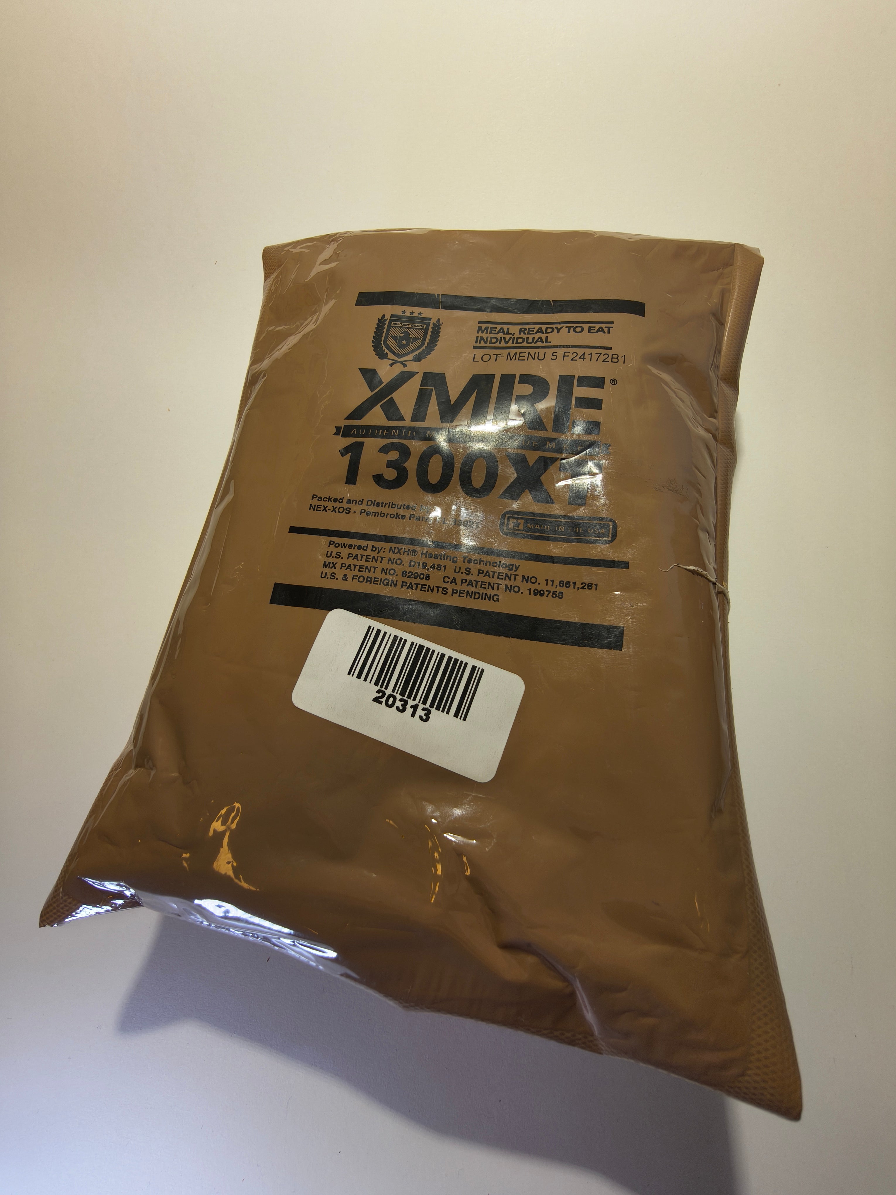 XMRE 1300XT Military Grade MRE ration