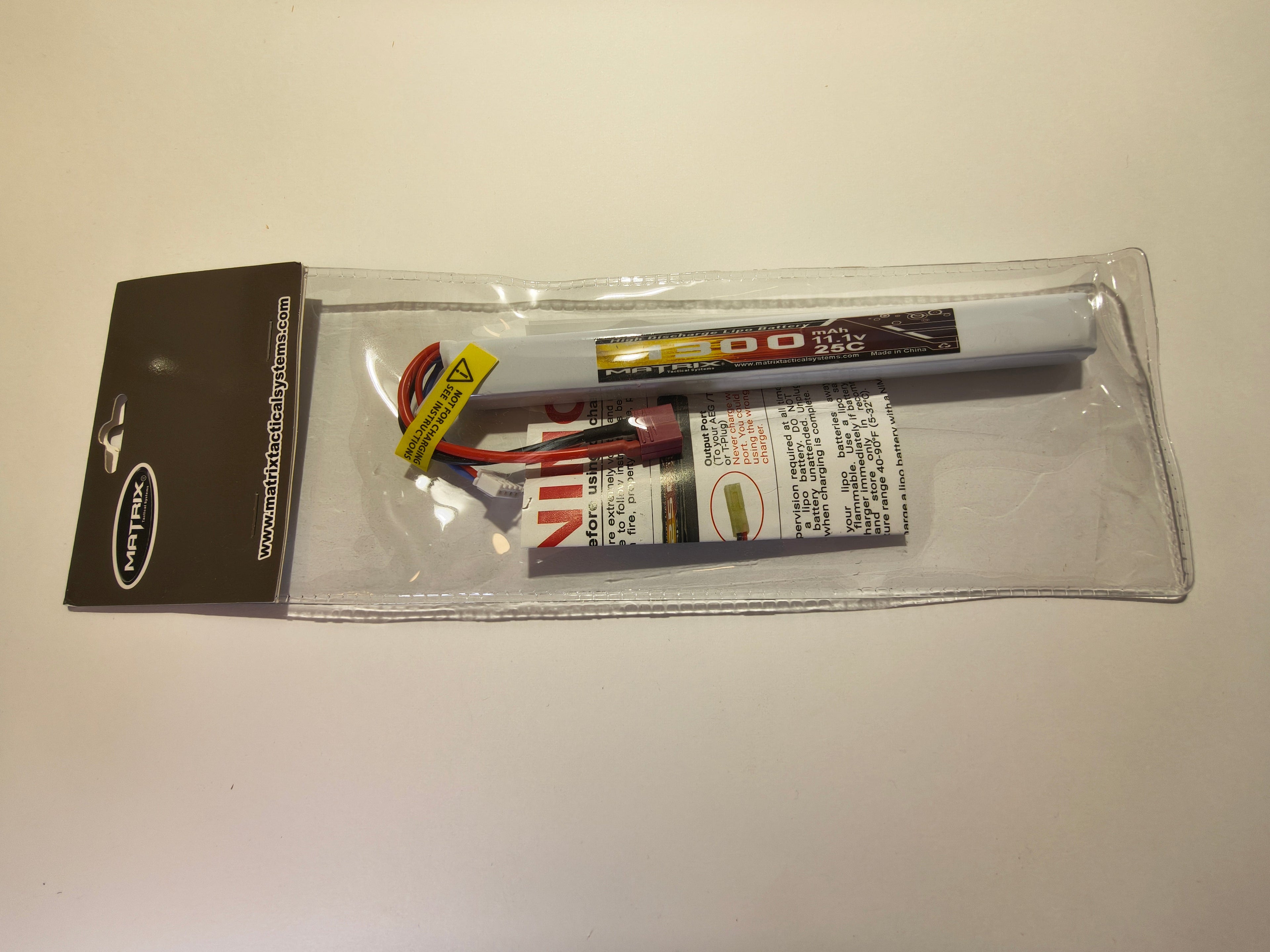 Matrix High Performance 11.1V 300mAh 25C lipo tikku akku